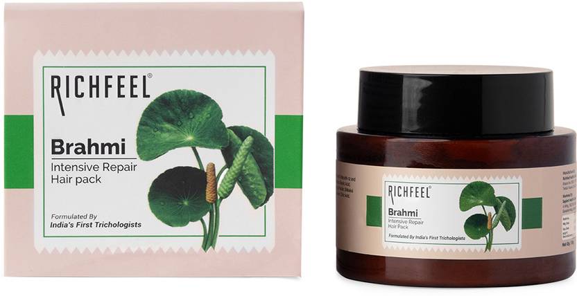 RICHFEEL Brahmi Intensive Repair Hair Pack |Split Ends & Treats Damage|100gm