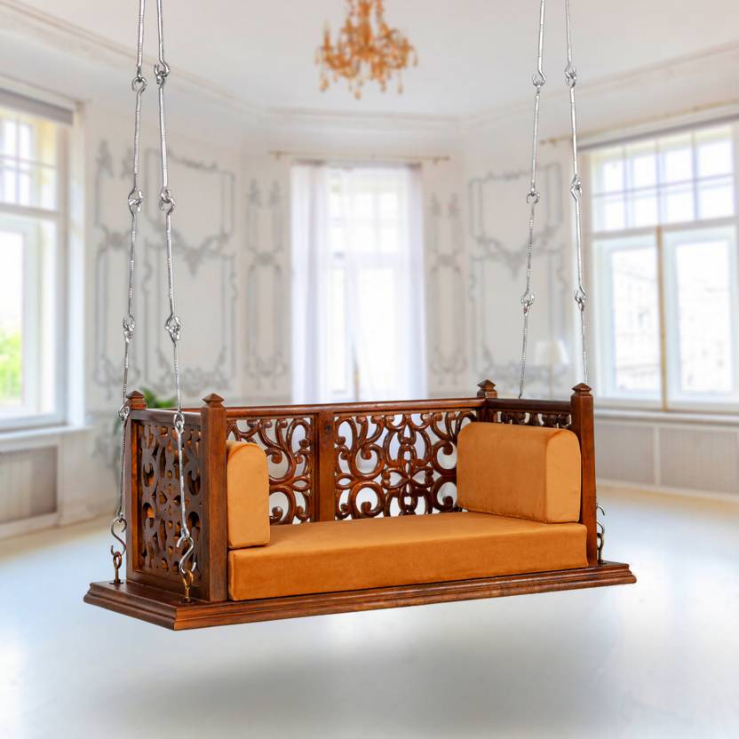 Swingzy Double Seater Wooden Hammock Swing with Rope/Swing for Indoor