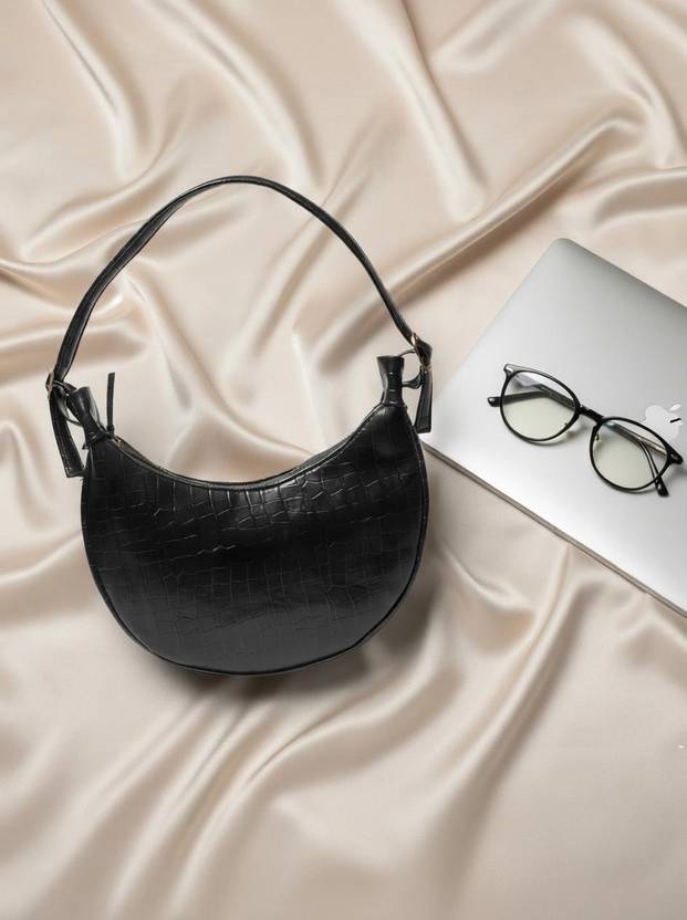 DONICY Women Black Shoulder Bag