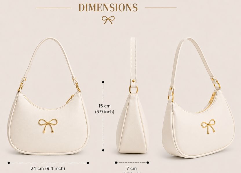 Nexivo Women White Hobo Bag - Image 4
