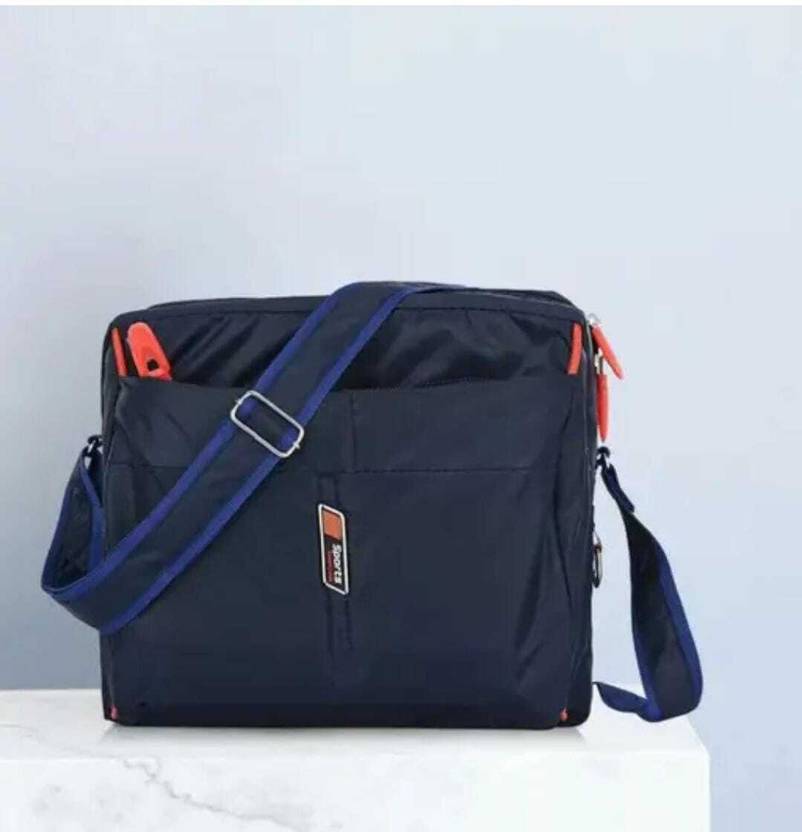 Zouki Men & Women Black Sling Bag