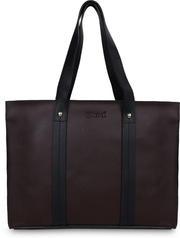 nubuff Women Brown, Black Tote - Image 2