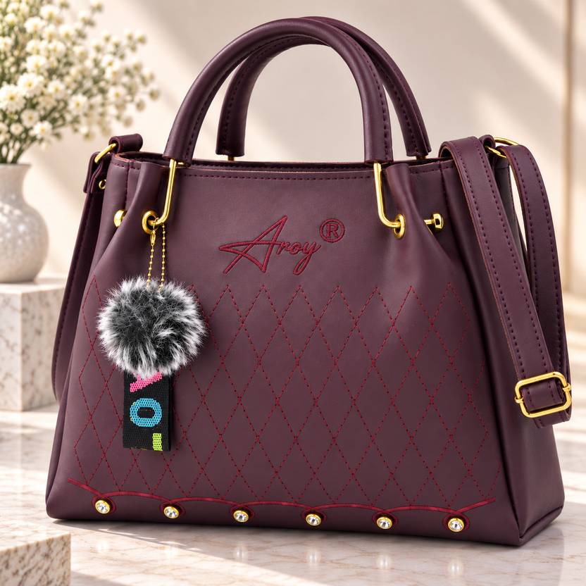 Aroy Women Maroon Handbag