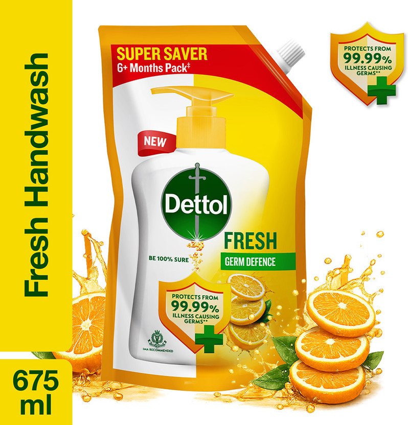 Dettol Fresh , liquid for bottle, Pouch, no powder, 10X Germ