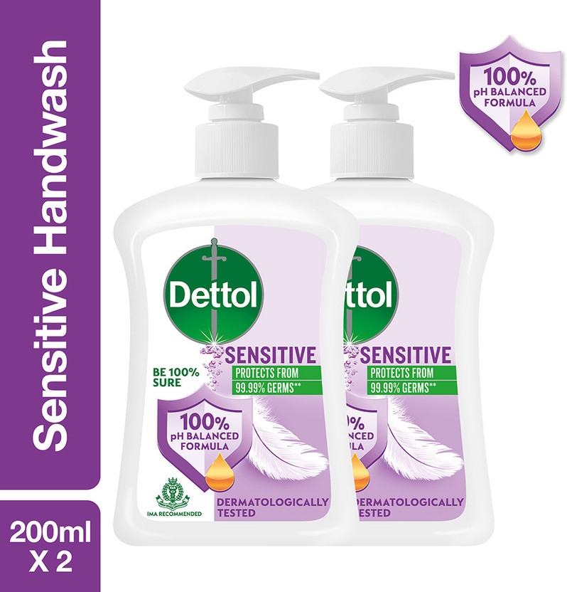 Dettol Sensitive Liquid , Combo bottle, no powder , 10X Germ