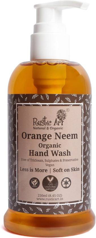 RUSTIC ART Organic Orange Neem Hand Wash Hand Wash Bottle