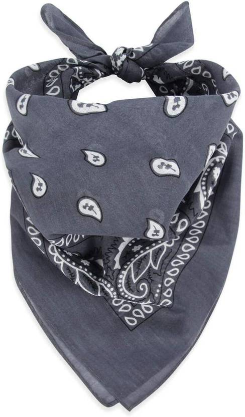 CHACKO Grey- Unisex Bandana For All Ages ["Grey"] Handkerchief