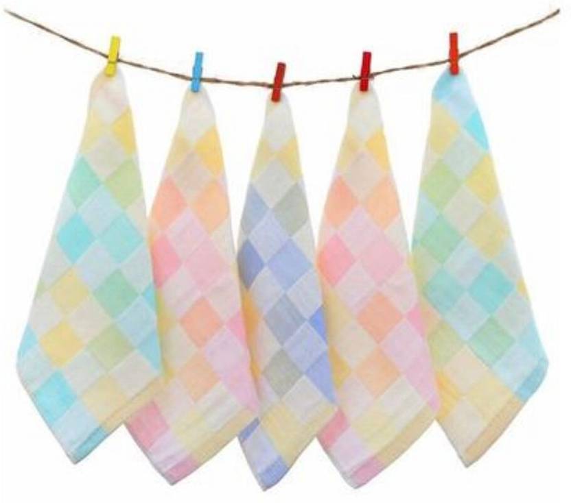 AURAFINE Women's Soft Cotton Face Towel - Cotton Handkerchieves[1622] ["Multicolor"] Handkerchief
