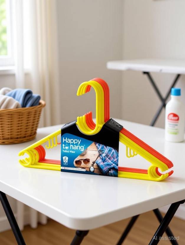 Happy to Hang Plastic Shirt Pack of 6 Hangers For  Shirt