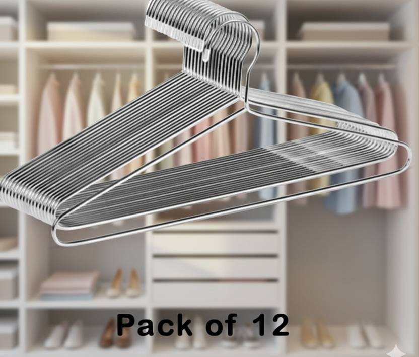 hangly Steel hanger pack of 12 Steel Saree Pack of 12 Hangers For  Saree