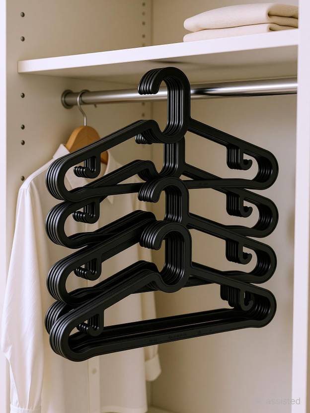 MASTER COOK Plastic Shirt Pack of 6 Hangers For  Shirt