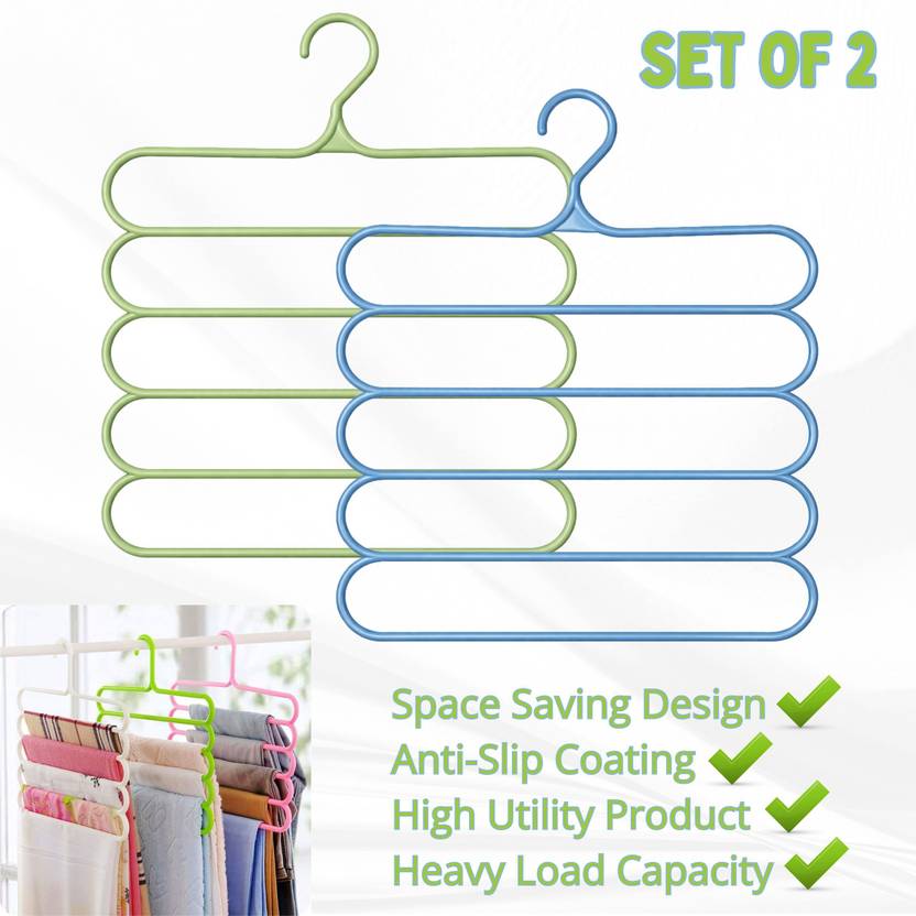 SEE INSIDE Long Term Use Plastic Shirt Pack of 2 Hangers For Shirt