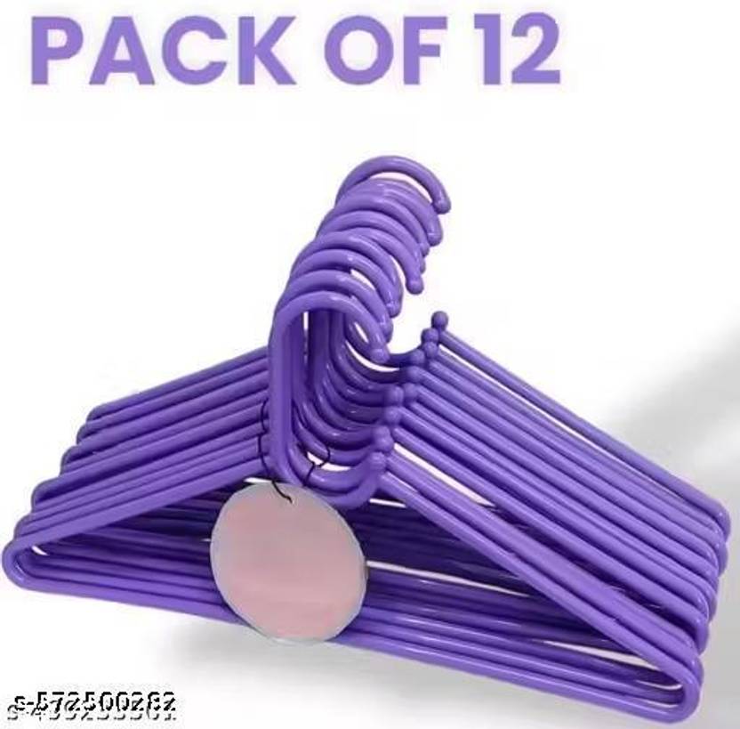 Purple WEENSY PH-095 Plastic Dress Pack of 12 Hangers For Dress
