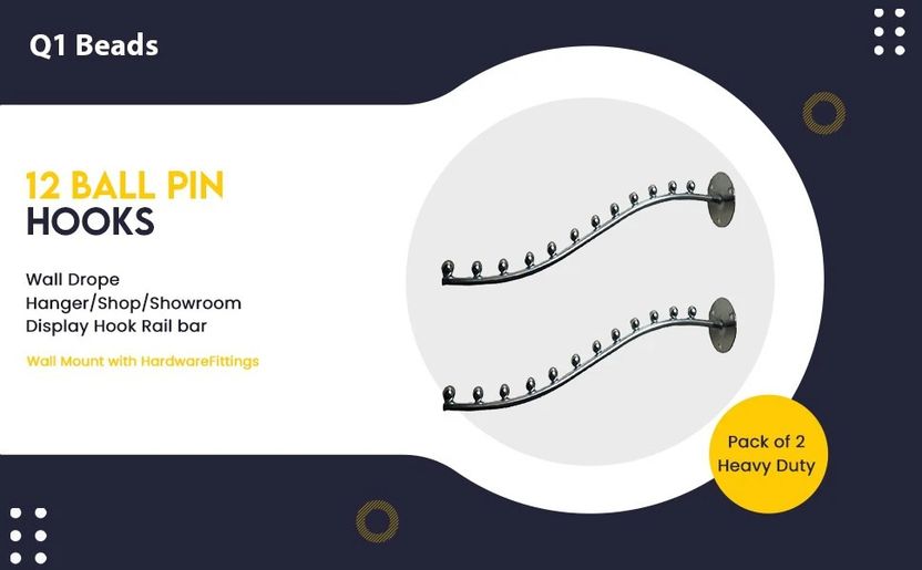 drope 12-pin Wall Display Hook Rail - Image 5