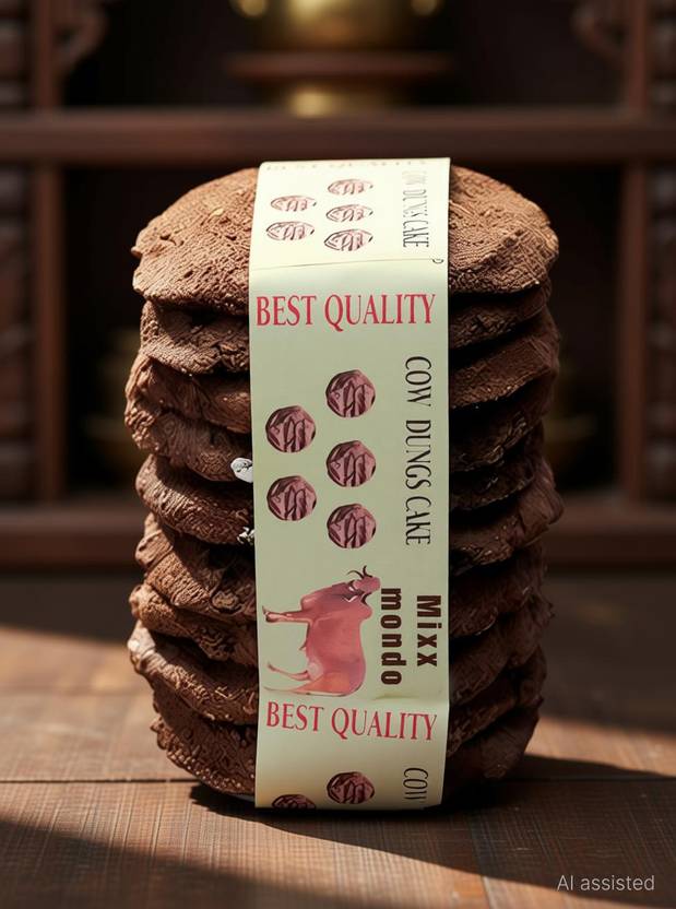Mixmondo Organic Cow Dung Cake for Pooja