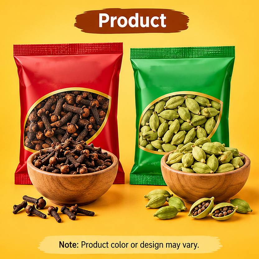 Swati 2 Pack - 1 Whole Cloves Laung + 1 Green Cardamom Elaichi Traditional Havan Use