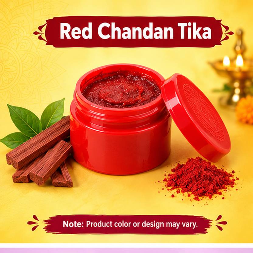 Aarohi Red Chandan Tika Paste for Hindu Puja, LAL CHANDAN Tilak and Religious Rituals