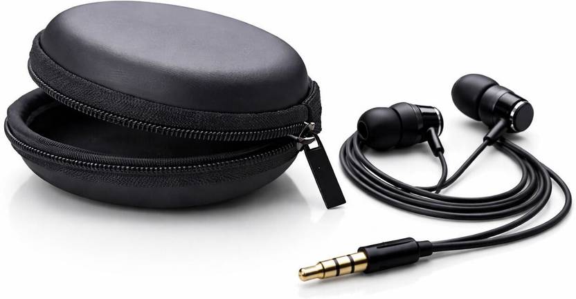 vanstraders Leather Zipper Headphone Case For Wired earphone, Mobiles