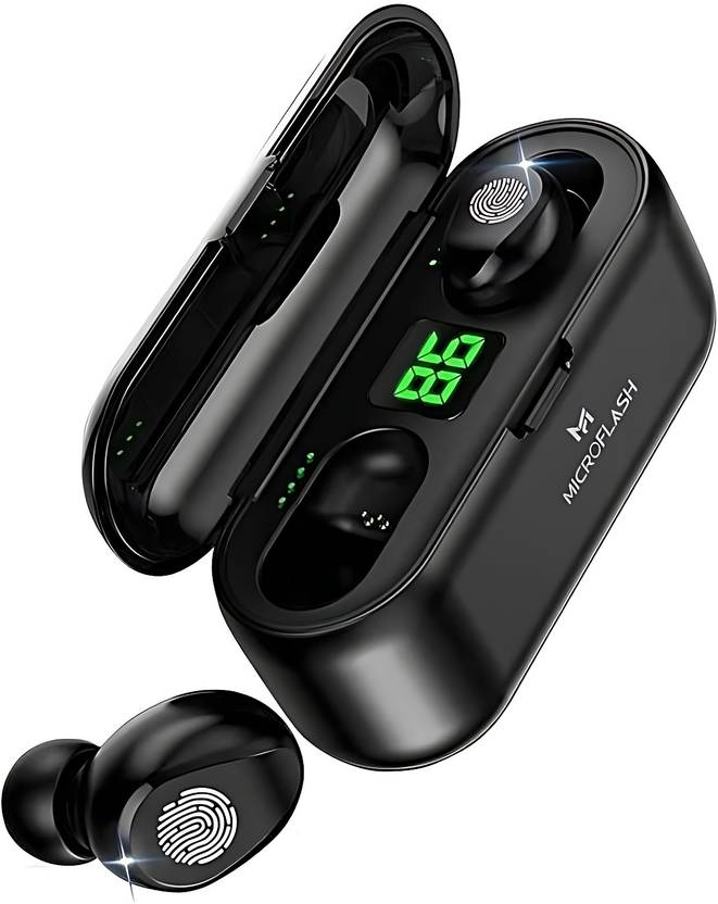 Microflash Touch, Voice ControlLED Display Earbuds Bluetooth Headset