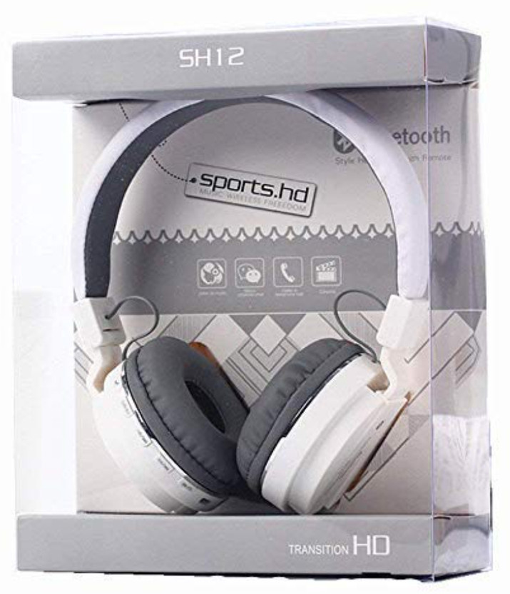 YAROH D74_SH-12 Wireless Bluetooth Over the Ear Headphone with