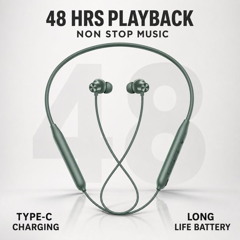 myxes M60 Bluetooth Neckband with 50H Playtime & Dual Pairing Blu...more - Image 7