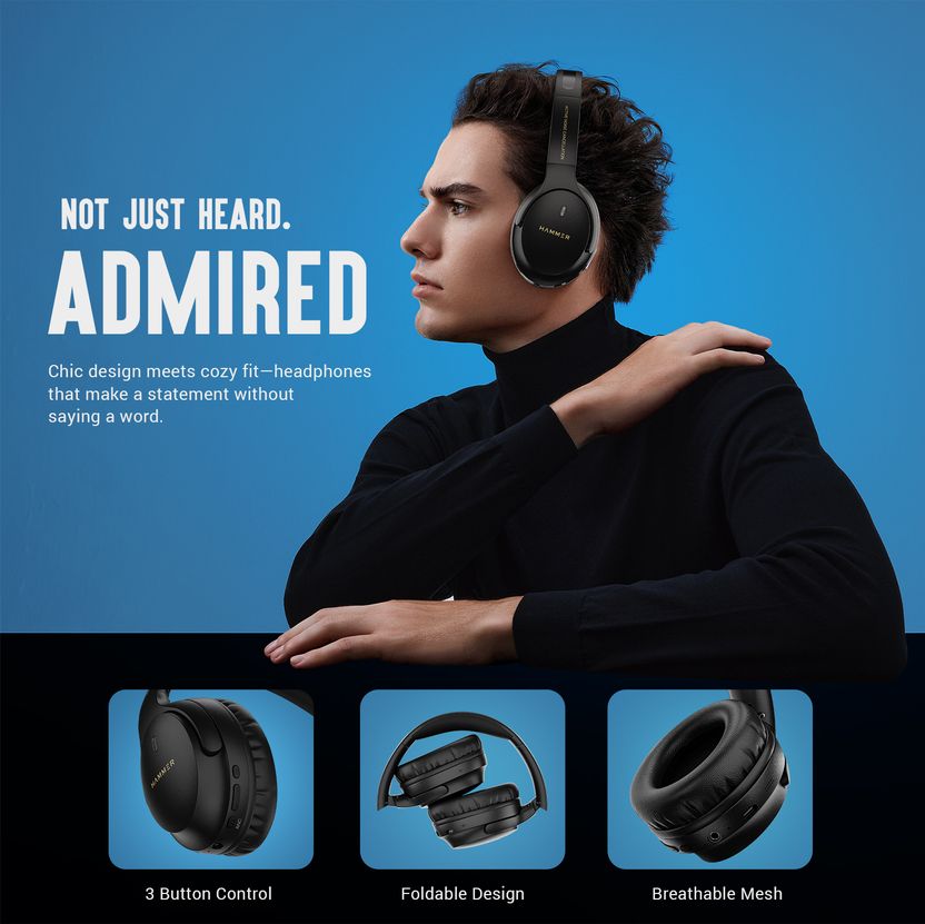 Hammer Bash Vivid Bluetooth & Wired Headset Black - Image 5