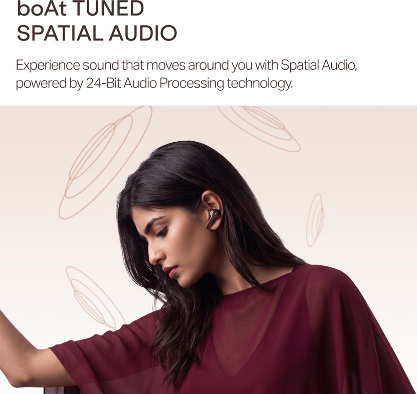 boAt बोट Airdopes Prime Supreme,Spatial Audio,60H Battery,Quad Mi...more - Image 4