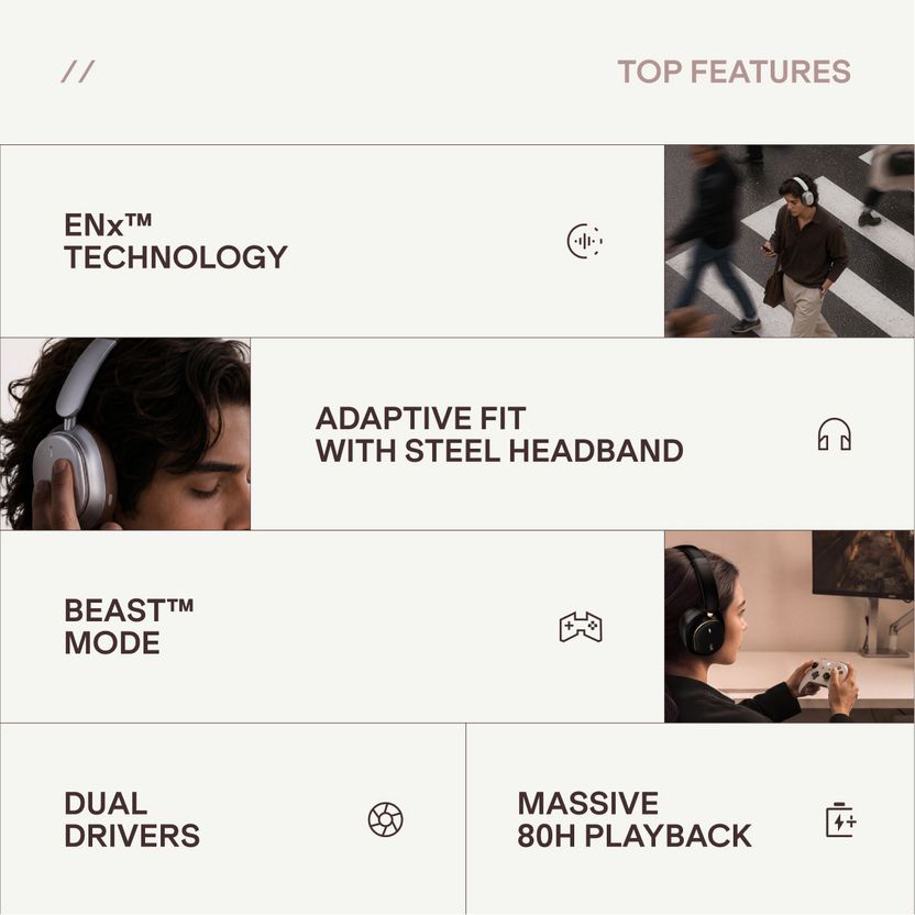 boAt Rockerz Plus 440 Dual Driver Wireless Headphones - Image 2