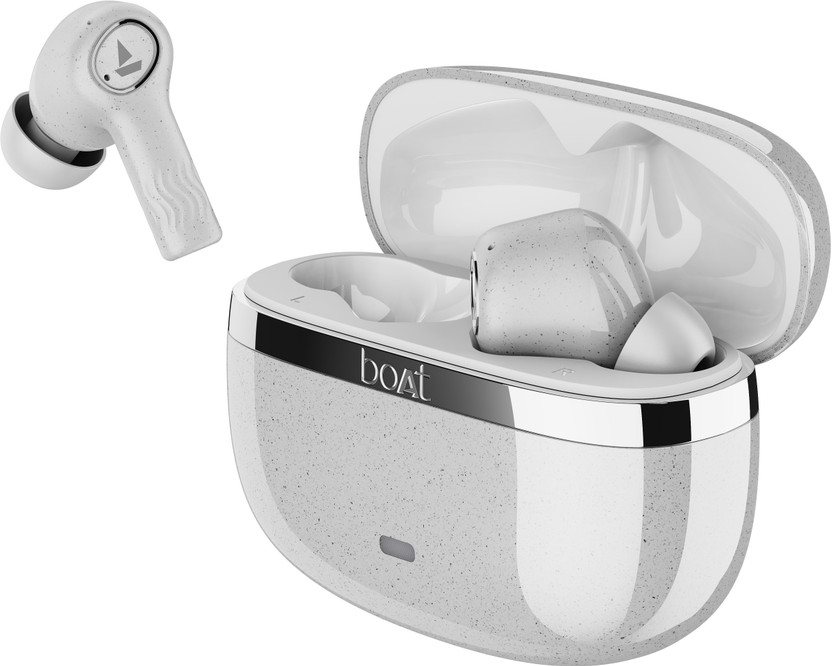 Click to enlarge boAt Nirvana Iris Bluetooth Headset (Quartz White, True Wireless)