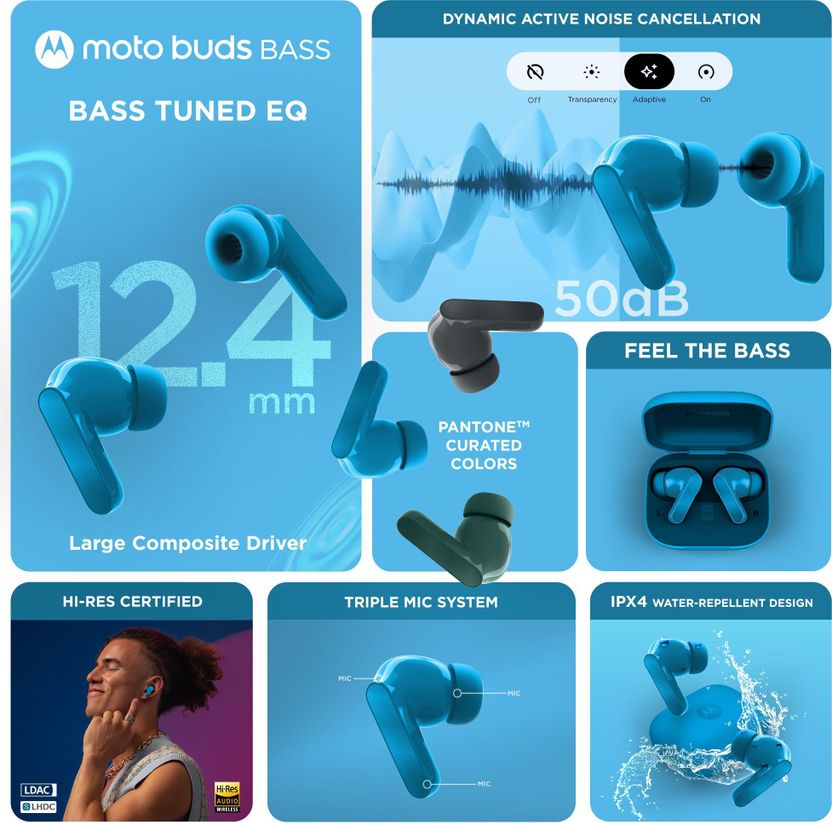 MOTOROLA Moto Buds Bass - Image 3
