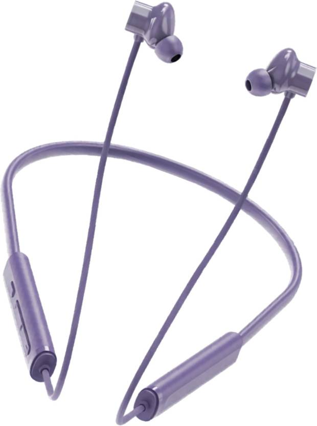 Digiwins Z5 Long-Lasting Neckband: 38 Hours Music, 13.4mm Drivers, Purple Bluetooth