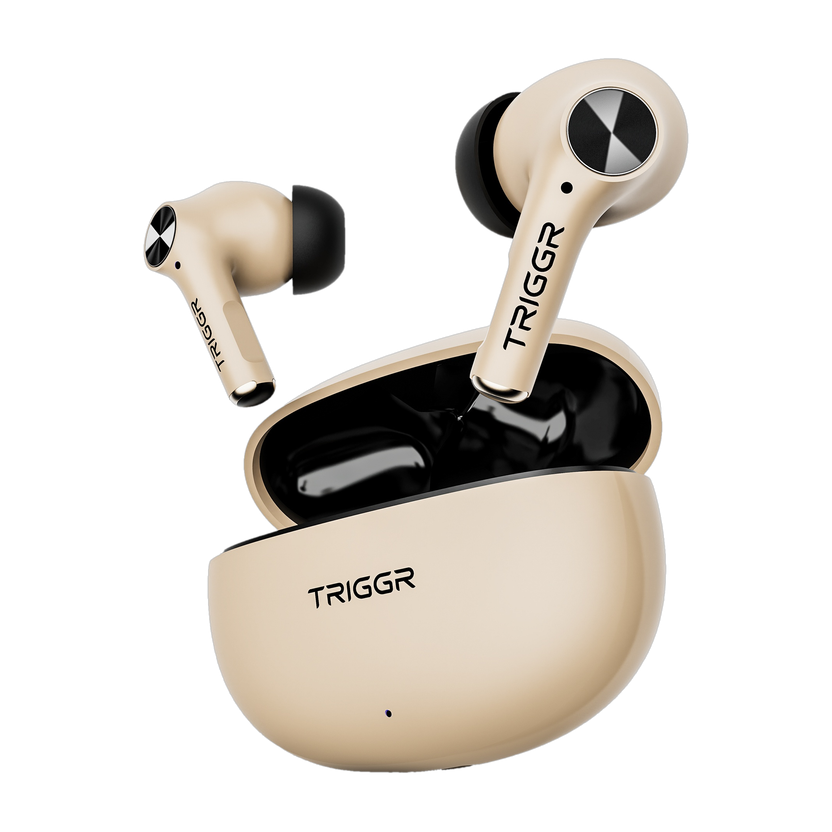 TRIGGR Ultrabuds Go with 40H Playtime, AI ENC, Dynamic Drivers, Type-C Fast Charging Bluetooth