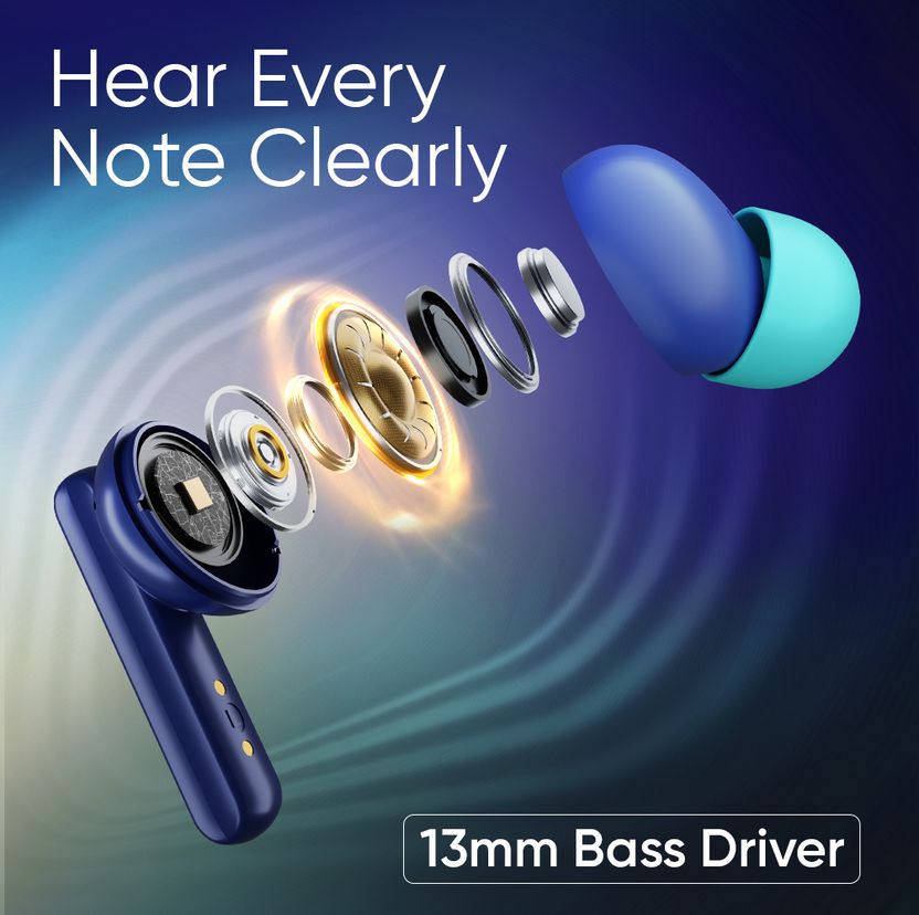 Mivi DuoPods Oris AI ENC Bluetooth Headset (Ocean Blue) - Image 3