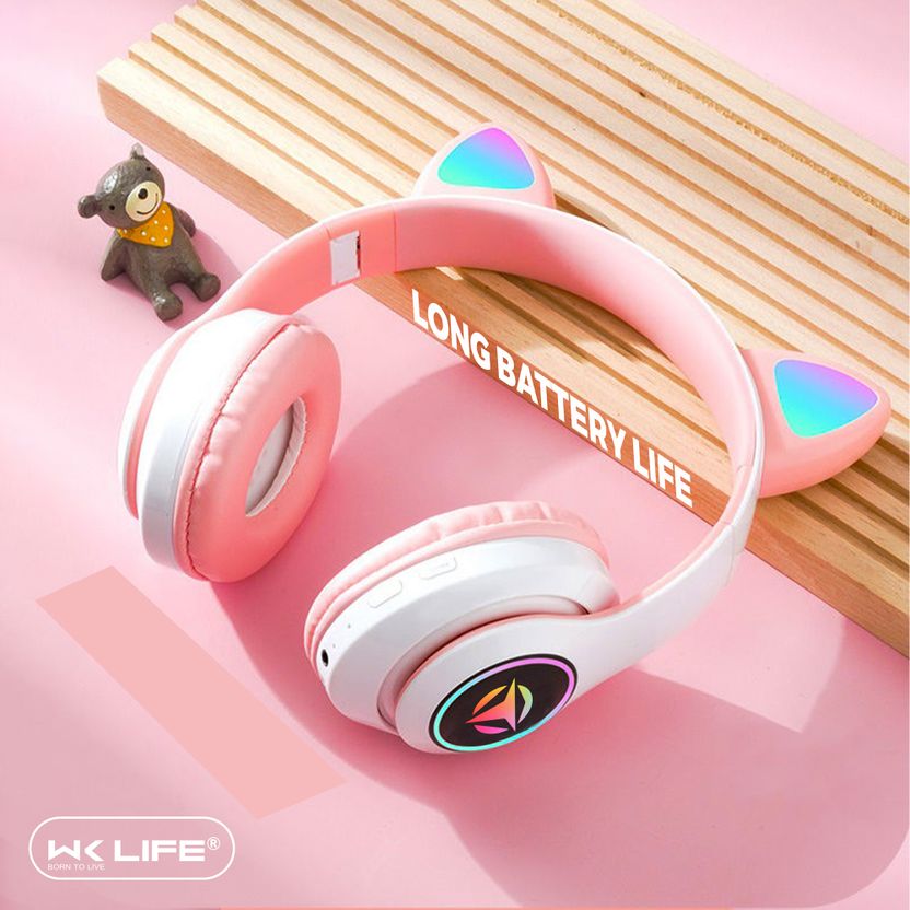 Wk Life 5.0 Kids Bluetooth Headset Pink - Image 7