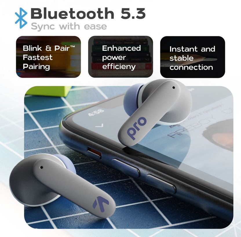 GOBOULT Z40 Pro with 100Hr, 4 Mic ENC, Scratch Proof, Rubber Grip, 5.3v Bluetooth Price in India - Image 8