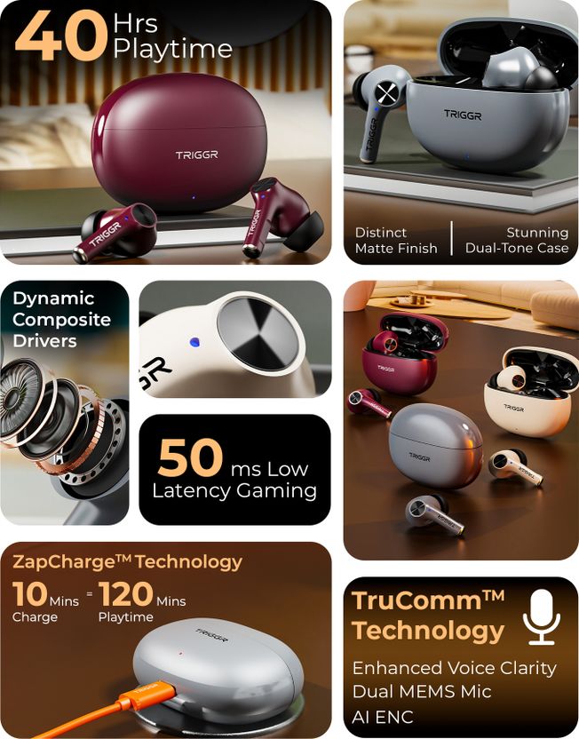 TRIGGR Ultrabuds Go with 40H Playtime - Image 2