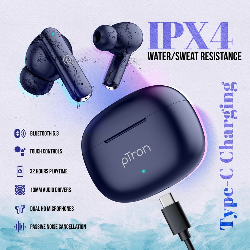 PTron Bassbuds Joy TWS 32hrs Playtime - Image 7