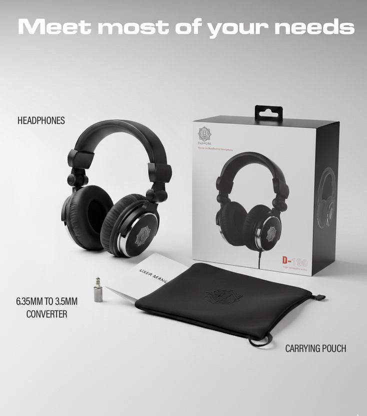 Digimore D-190 Professional Studio/DJ Headphones - Image 5