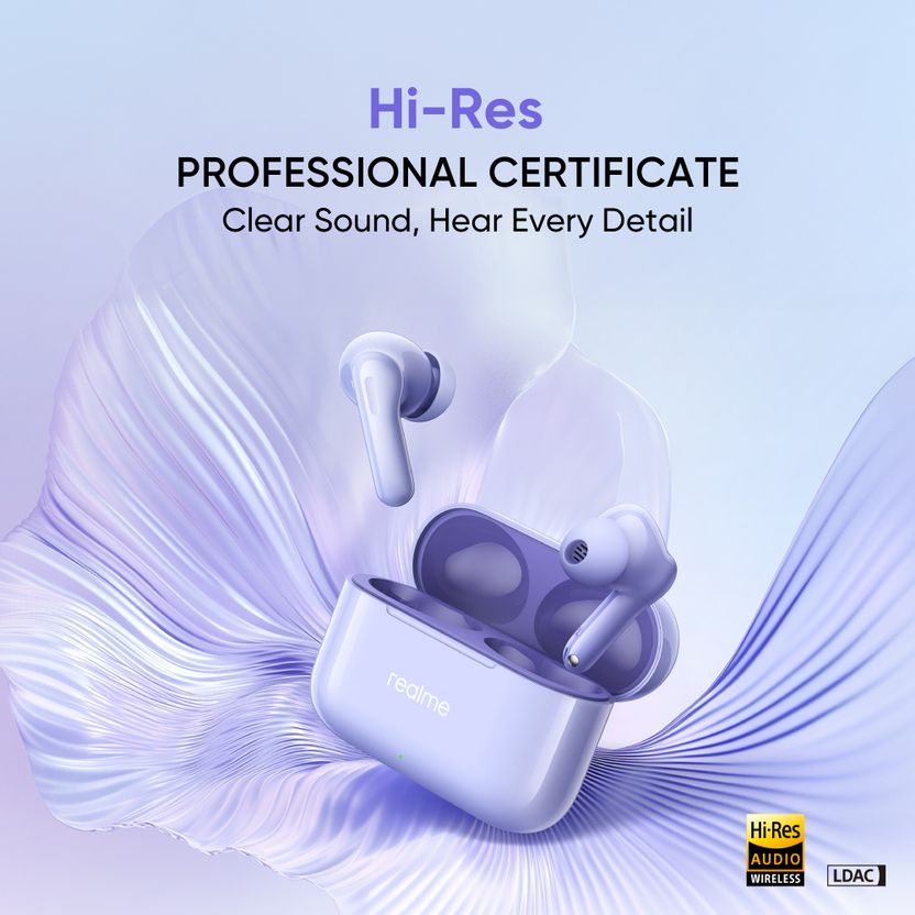 realme Buds T200 Hi-Res with 32dB ANC, 12.4mm Driver - Image 3