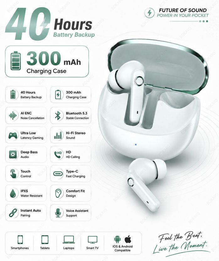 ROKAVO Boom Buds True Wireless Earbuds - Image 2