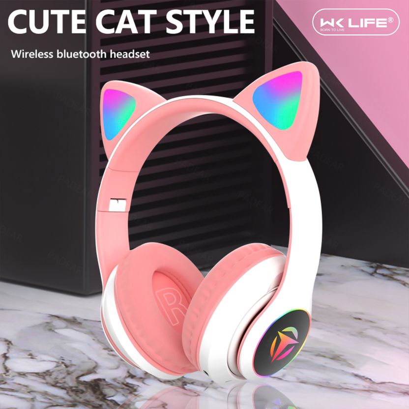 Wk Life 5.0 Kids Bluetooth Headset Pink - Image 5