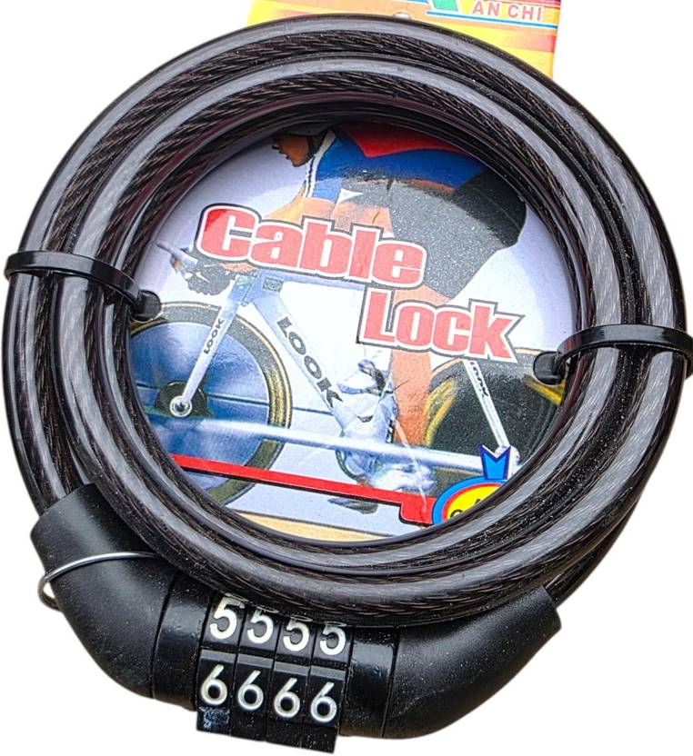 BIKEBLOOM Aluminium Cable Lock For Helmet