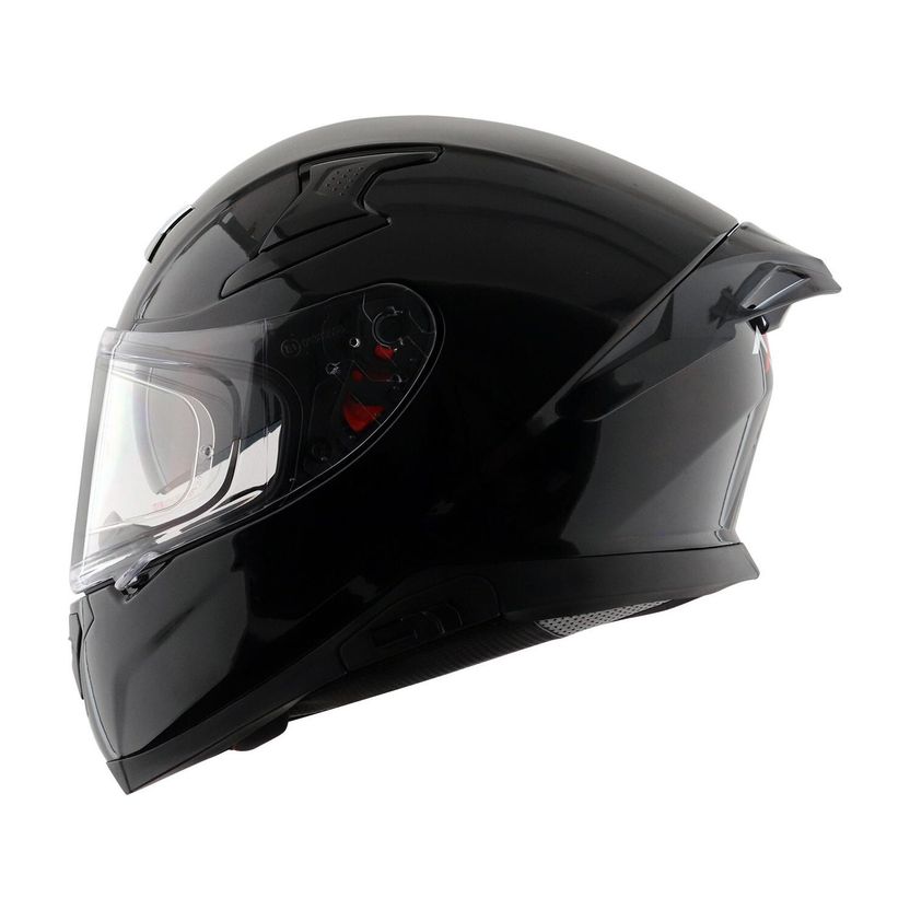 Axor Apex Solid Motorbike Helmet Black - Image 1