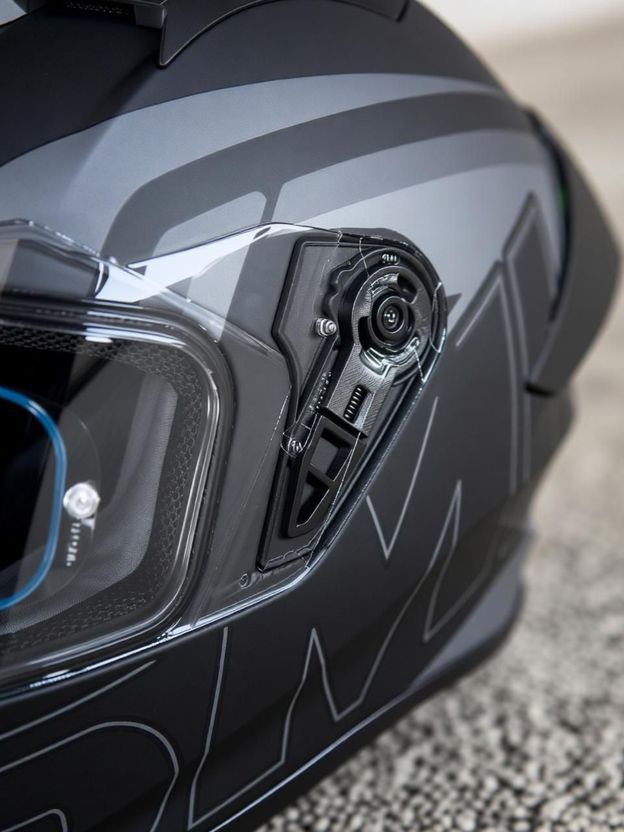 SMK Stellar Motorbike Helmet (Grey, Black) - Image 6