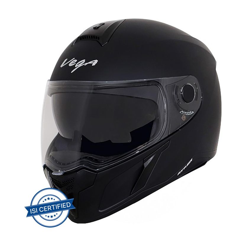 VEGA CRUX Dual Visor Flip Up Black Large Motorbike Helmet - Image 7