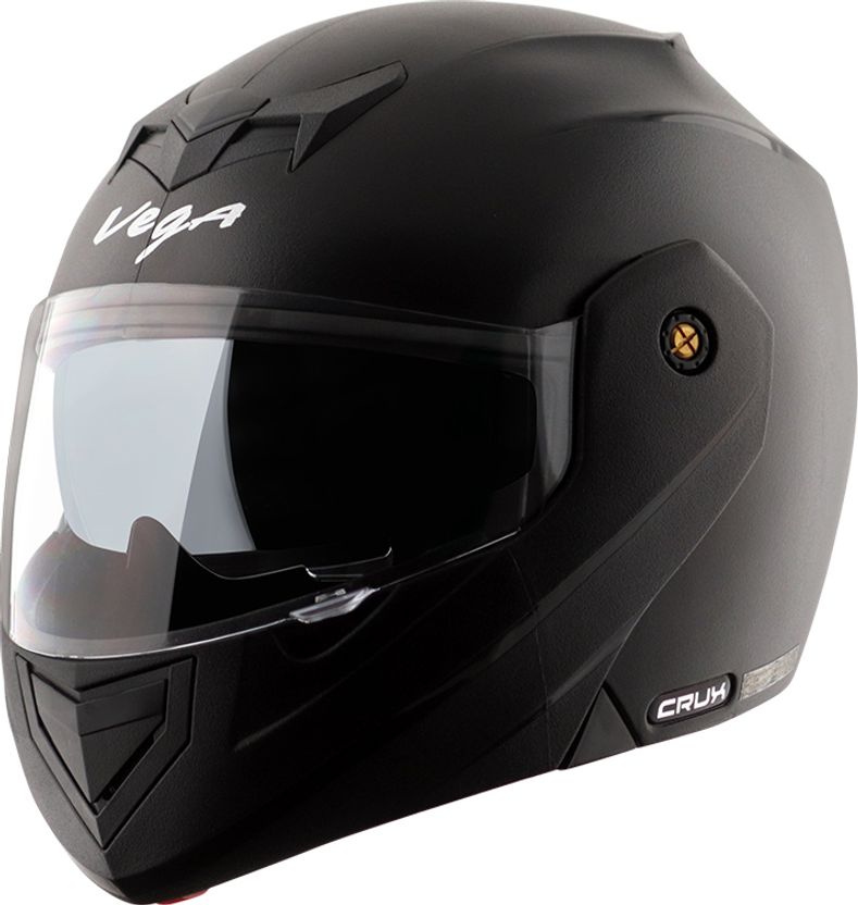 VEGA CRUX Dual Visor Flip Up Black Large Motorbike Helmet - Image 2