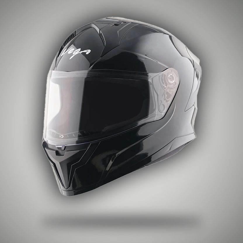 VEGA CRUX Dual Visor Flip Up Black Large Motorbike Helmet - Image 8