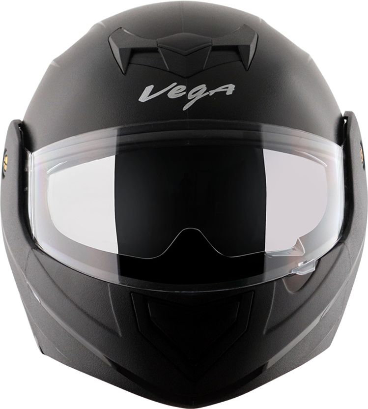 VEGA CRUX Dual Visor Flip Up Black Large Motorbike Helmet - Image 3