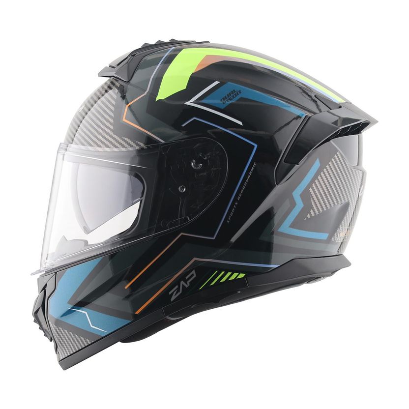 VEGA Zap Explore D/V Motorbike Helmet (Black Grey) - Image 8