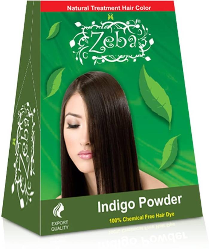 Zeba Indigo Powder Organic for Hair, Herbal Heena Powder for Hair (Pack of 1) Natural Mehendi